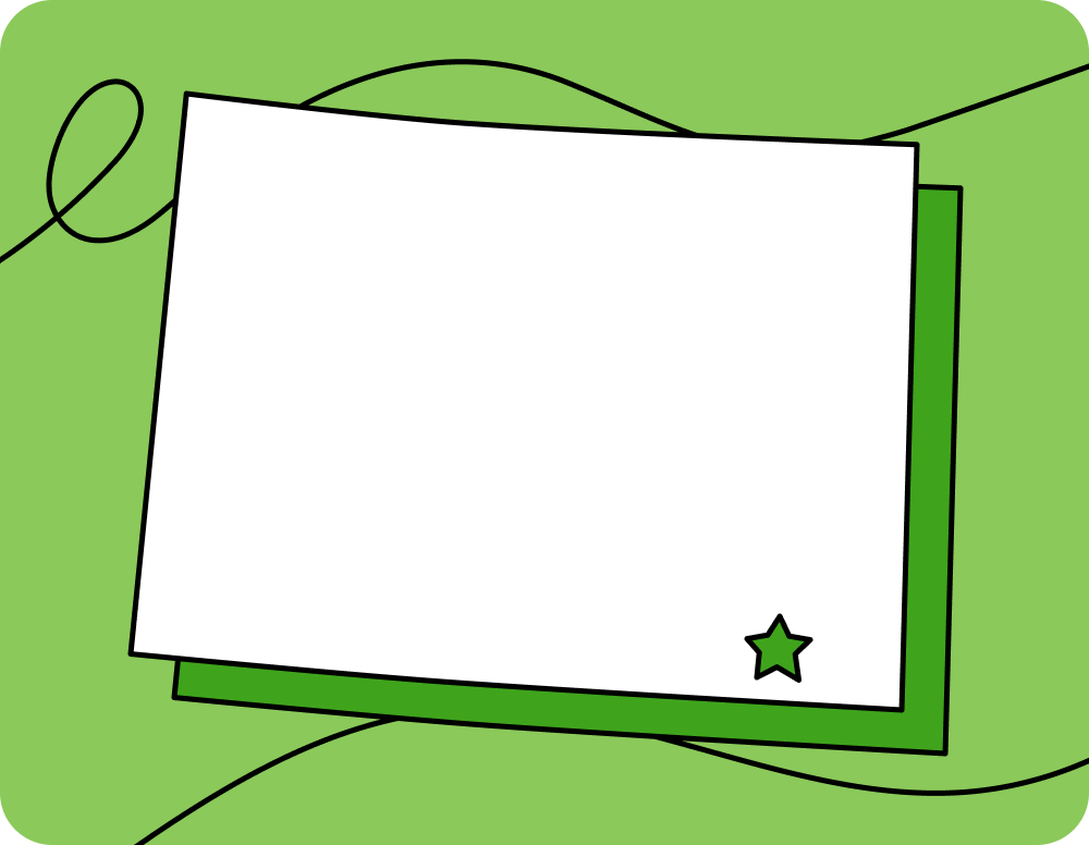 Outline of Wyoming with a star marking its capital city, set against a green background with curved lines.